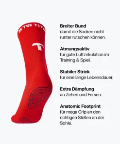 T1TAN Grip Socks - Rot Outlet