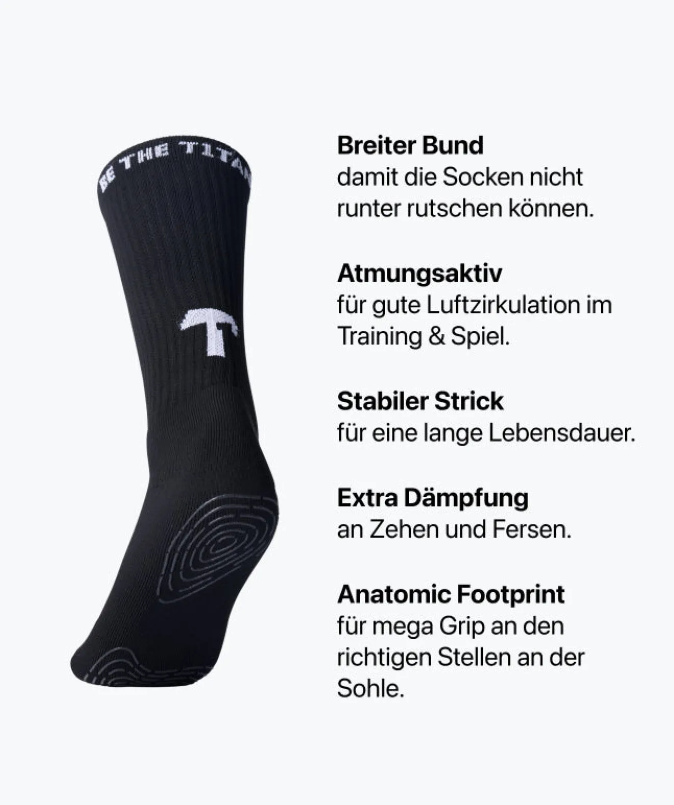T1TAN Grip Socks - Schwarz Shop